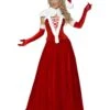 Smiffys Luxury Miss Santa Costume, Red