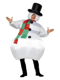 Smiffys Inflatable Snowman Costume, White