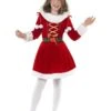 Smiffys Little Miss Santa Costume, Red