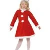 Smiffys Santa Girl Costume, Red