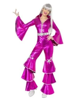 Smiffys 70s Dancing Dream Costume, Pink