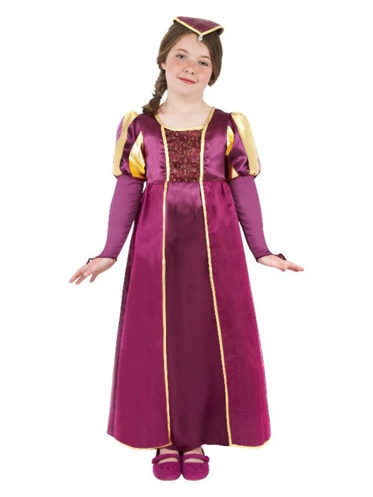 Smiffys Tudor Girl Costume, Purple 1 Smiffys Tudor Girl Costume, Purple