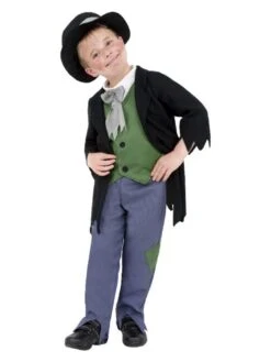 Smiffys Dodgy Victorian Boy Costume, Black