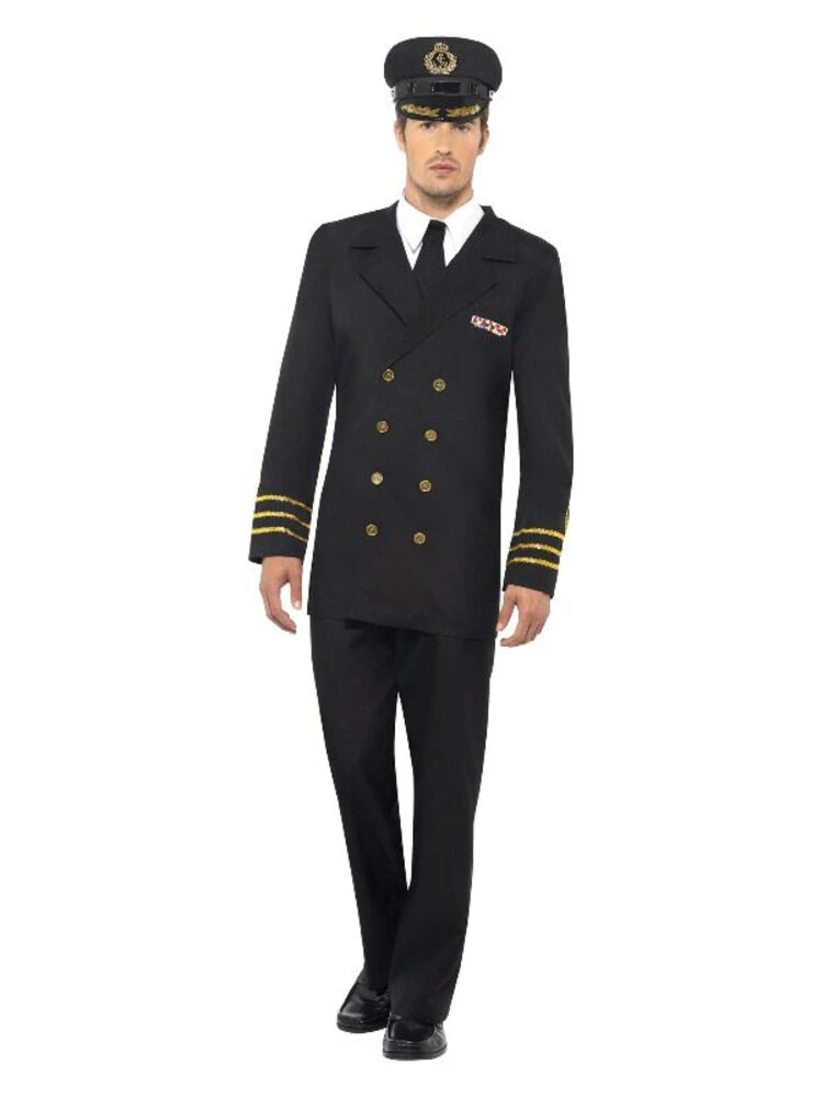 Smiffys Navy Officer Costume, Black 1 Smiffys Navy Officer Costume, Black