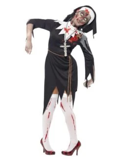 Smiffys Zombie Bloody Sister Mary Costume, Black