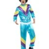 Smiffys 80s Height Of Fashion Shell Suit Costume, Blue