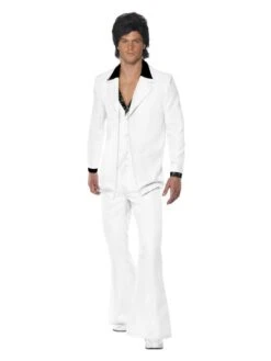 Smiffys 70s Suit Costume, White