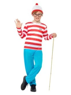 Smiffys Where’s Wally? Costume, Red & White