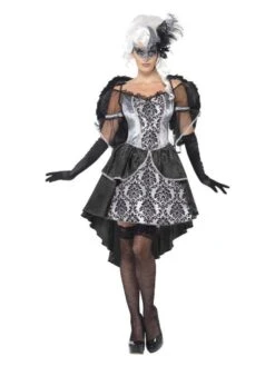 Smiffys Dark Angel Masquerade Costume, Black