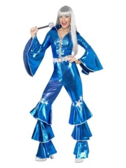 Smiffys 70s Dancing Dream Costume, Blue