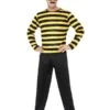 Smiffys Where’s Wally? Odlaw Costume, Black & Yellow