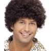 Smiffys 70s Disco Dude Wig, Brown