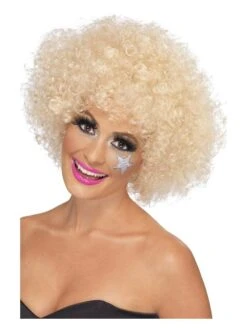 Smiffys 70s Funky Afro Wig, Blonde