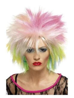 Smiffys 80s Attitude Wig, Multi-Coloured