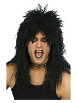 Smiffys Hard Rocker Wig, Black