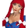 Smiffys Rag Doll Wig, Red