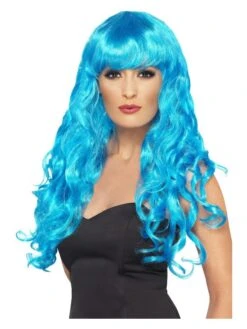 Smiffys Siren Wig, Blue