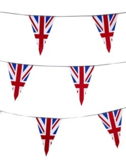 Smiffys Union Jack Triangle Bunting, Plastic