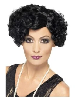 Smiffys 20s Flirty Flapper Wig, Black
