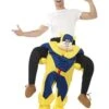 Smiffys Bananaman Piggy Back Costume, Blue