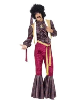 Smiffys 70s Psychedelic Rocker Costume, Purple
