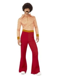 Smiffys Authentic 70s Guy Costume, Red
