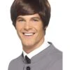 Smiffys 60s Male Mod Wig, Brown