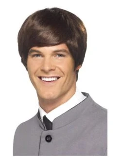 Smiffys 60s Male Mod Wig, Brown