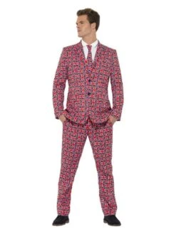 Smiffys Union Jack Suit, Red