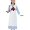 Smiffys WW1 Nurse Costume, Blue