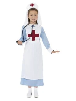 Smiffys WW1 Nurse Costume, Blue