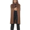 Smiffys Cape Hooded, Brown