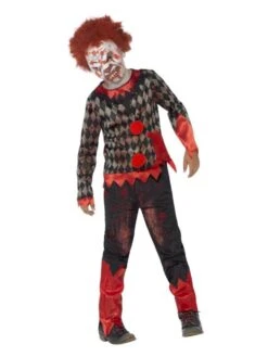 Smiffys Deluxe Zombie Clown Costume, Red & Green