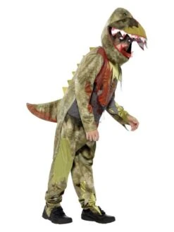 Smiffys Deluxe Deathly Dinosaur Costume, Green