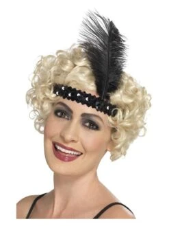 Smiffys Flapper Headband, Black