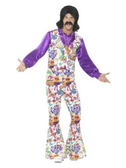 Smiffys 60s Groovy Hippie Costume, Multi-Coloured