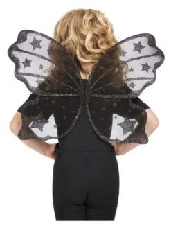 Smiffys Dark Botanicals Butterfly Wings, 42cm/17in, Black