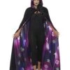 Smiffys Deluxe Reversible Galaxy Ouija Cape, Black & Purpl
