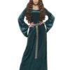 Smiffys Medieval Maid Costume, Green