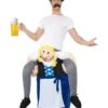 Smiffys Piggyback Bavarian Beer Maiden Costume, Blue