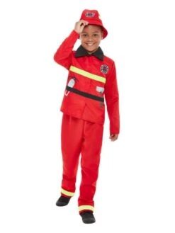 Smiffys Toddler Fire Fighter Costume, Red