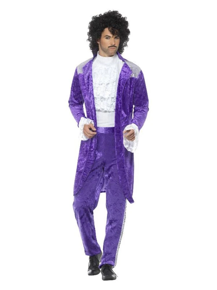 Smiffys 80s Purple Musician Costume, Purple 1 Smiffys 80s Purple Musician Costume, Purple