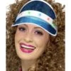 Smiffys 80s Light Up Visor, Blue