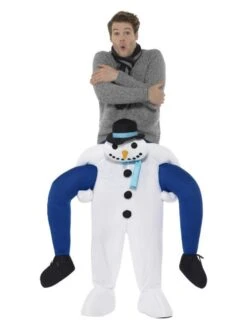 Smiffys Piggyback Snowman Costume, White