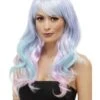 Smiffys Fashion Unicorn Pastel Wig, Wavy, Long, Multi-Colo