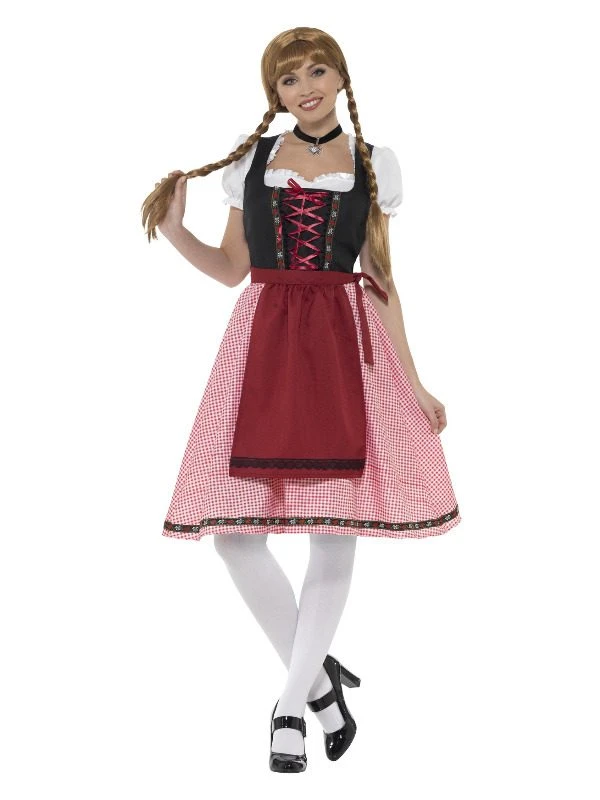 Smiffys Bavarian Tavern Maid Costume, Red & Black 1 Smiffys Bavarian Tavern Maid Costume, Red & Black