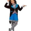 Smiffys Deluxe Little Miss Hatter Costume, With Dress, Mul