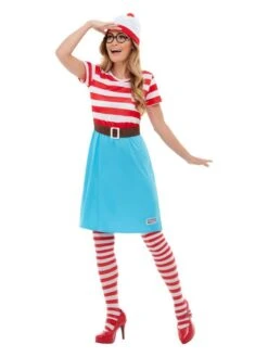 Smiffys Where’s Wally? Wenda Costume, Red & White