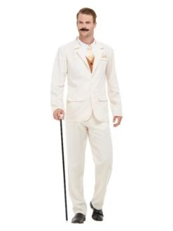 Smiffys Roaring 20s Gent Costume, White