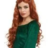 Smiffys Medieval Princess Wig, Auburn